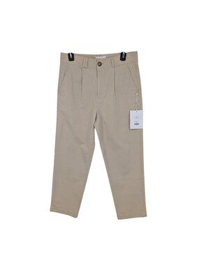 I Love Ugly Kobe Pants Natural Trousers Tailored Cropped Minimalist Casual Small
